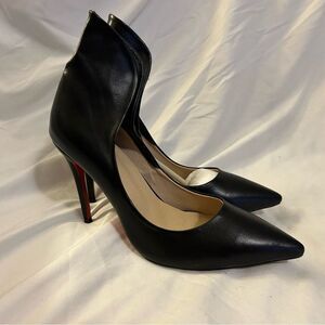 Black Stiletto Heels with Pointed Toe and Cut-Out Design size 10.5